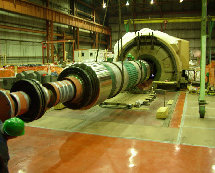 Installing GE hydrogen cooled turbine generator